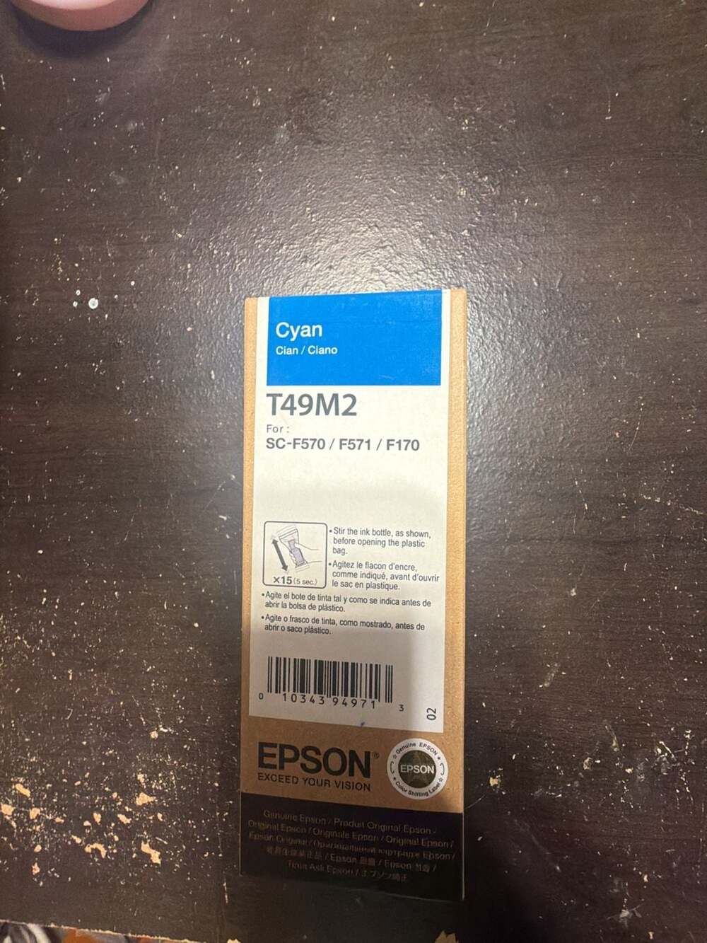 Epson T49M2 Cyan Ink Bottle SC-F570 F571 F170 140ml